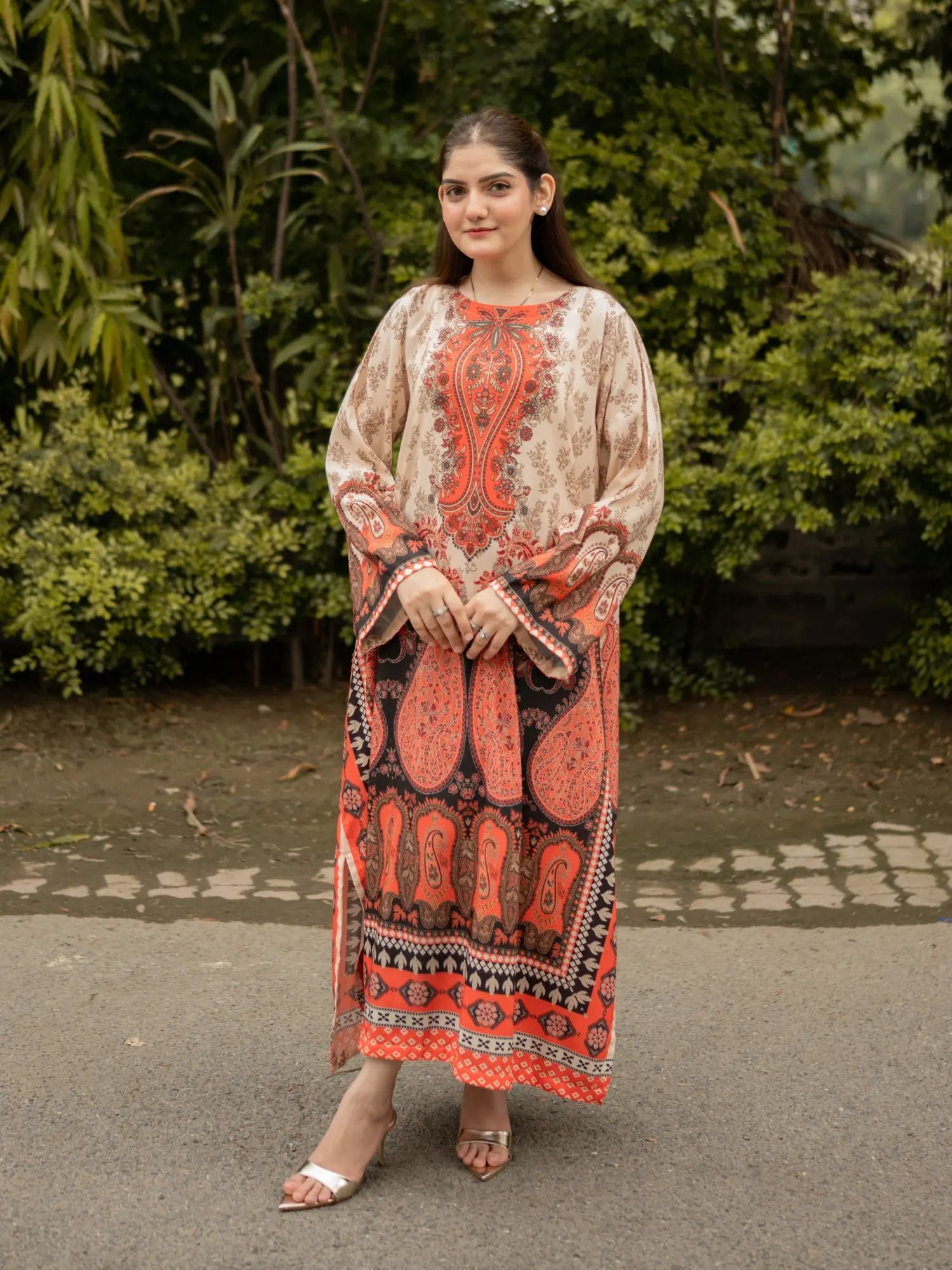 Amber Paisley Kaftan Main image