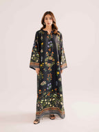 Black Bloom Kaftan
