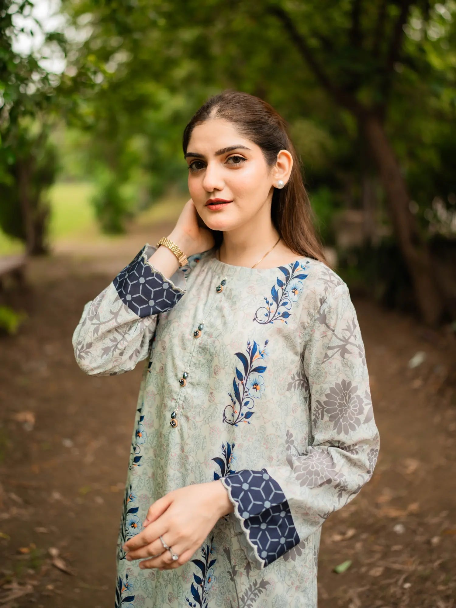 Azure Bloom Kaftan