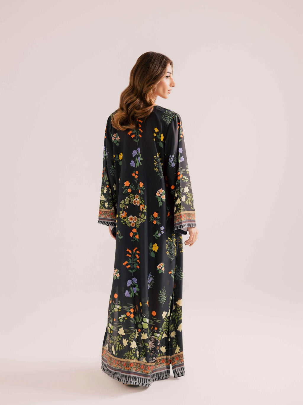 Black Bloom Kaftan