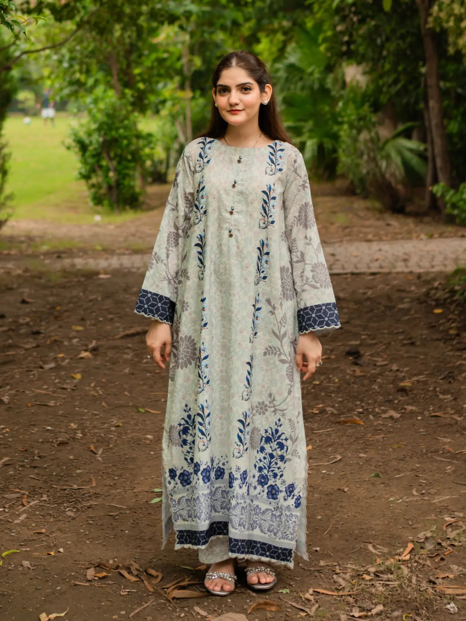 Azure Bloom Kaftan