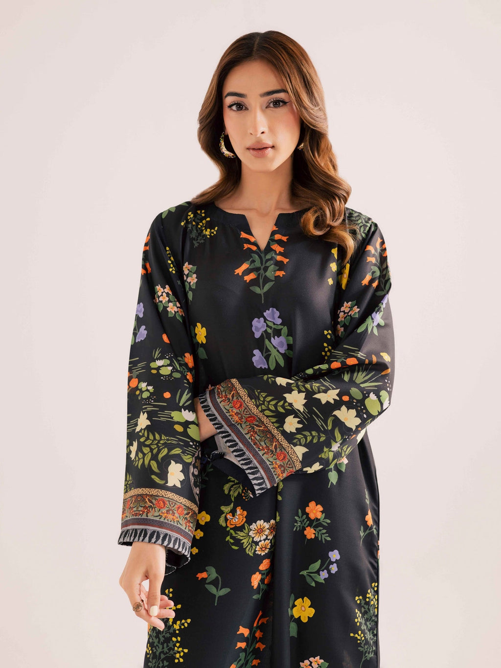 Black Bloom Kaftan