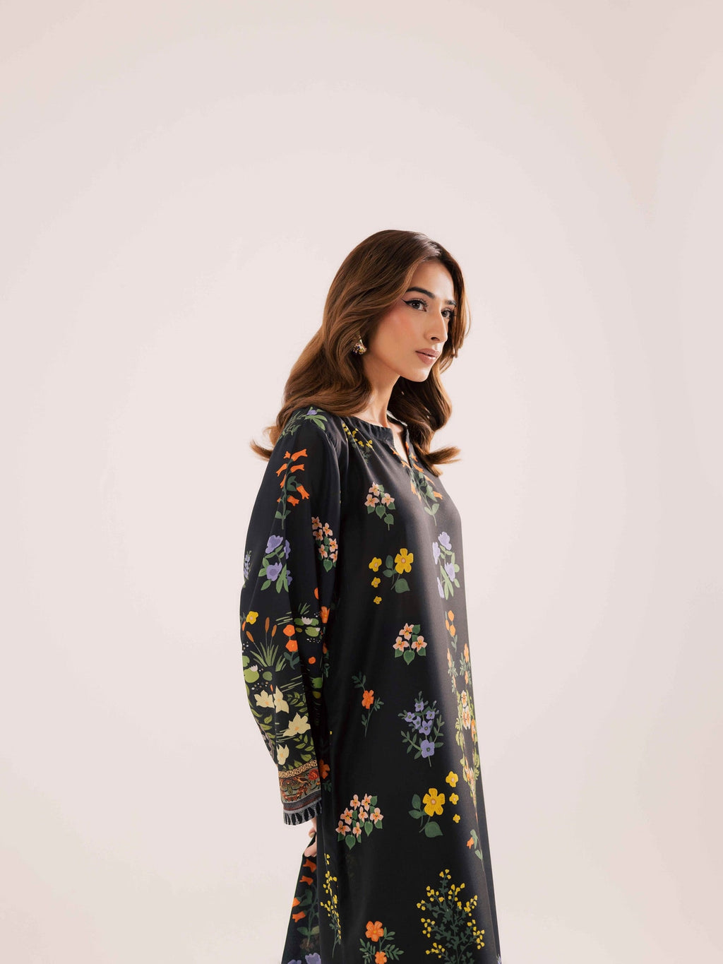 Black Bloom Kaftan
