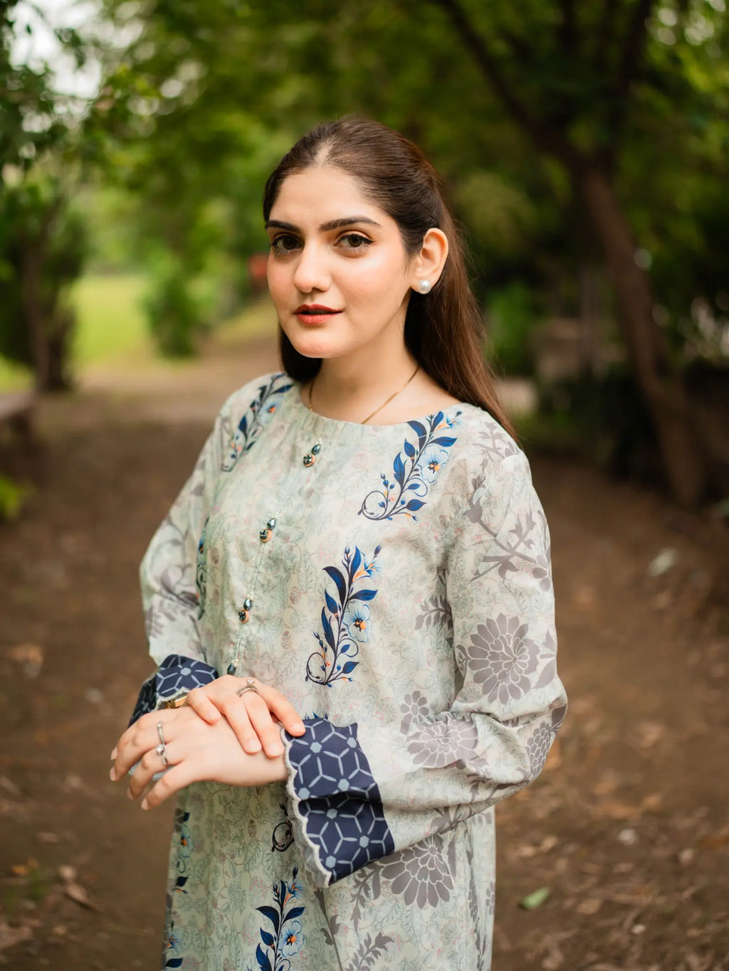 Azure Bloom Kaftan