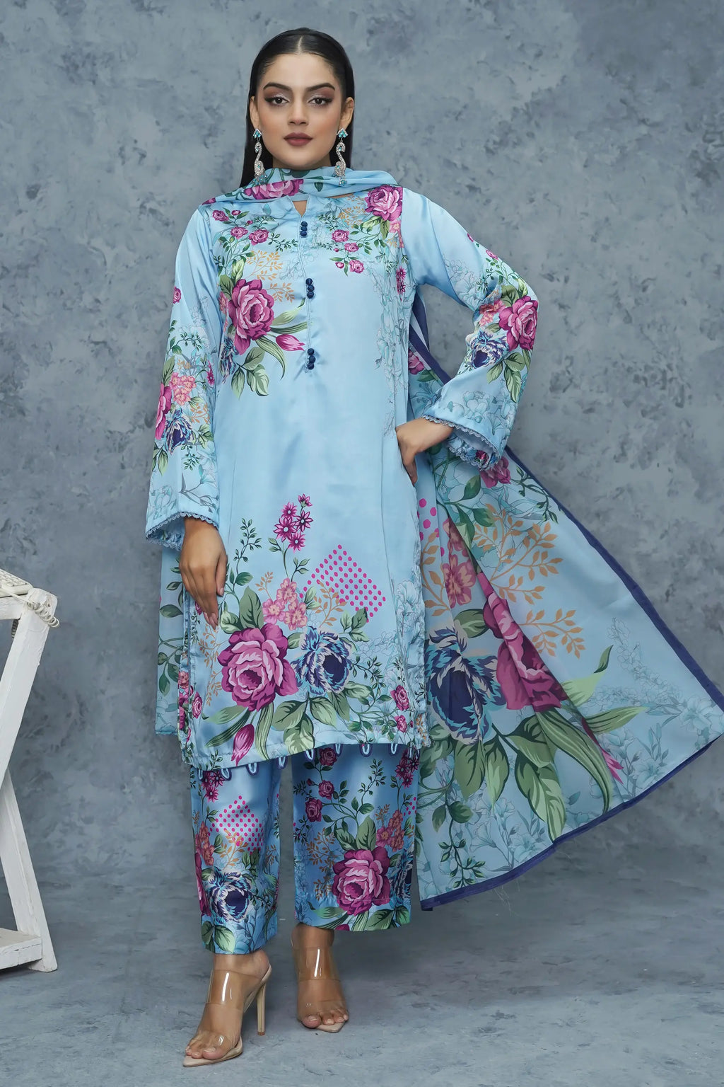 Ethnc 3Piece Stitched Suit