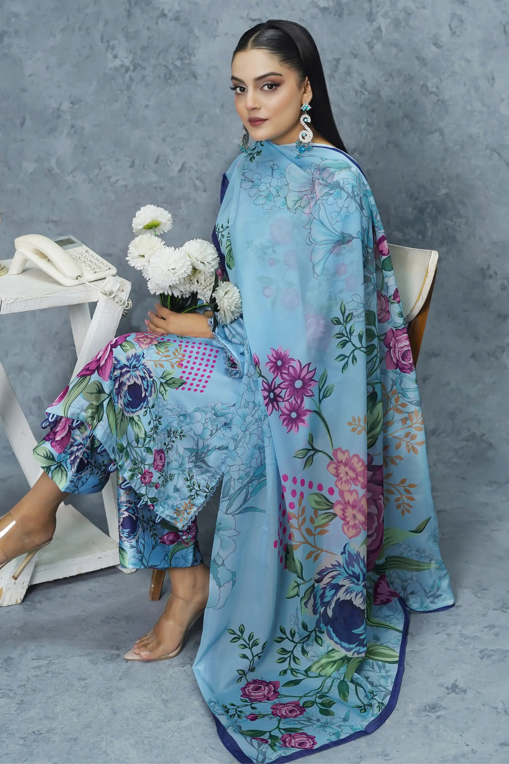 Ethnc 3Piece Stitched Suit