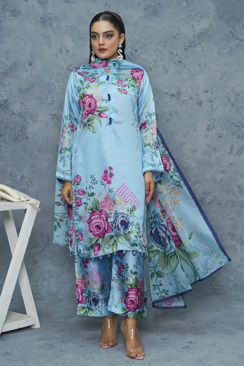 Ethnc 3Piece Stitched Suit