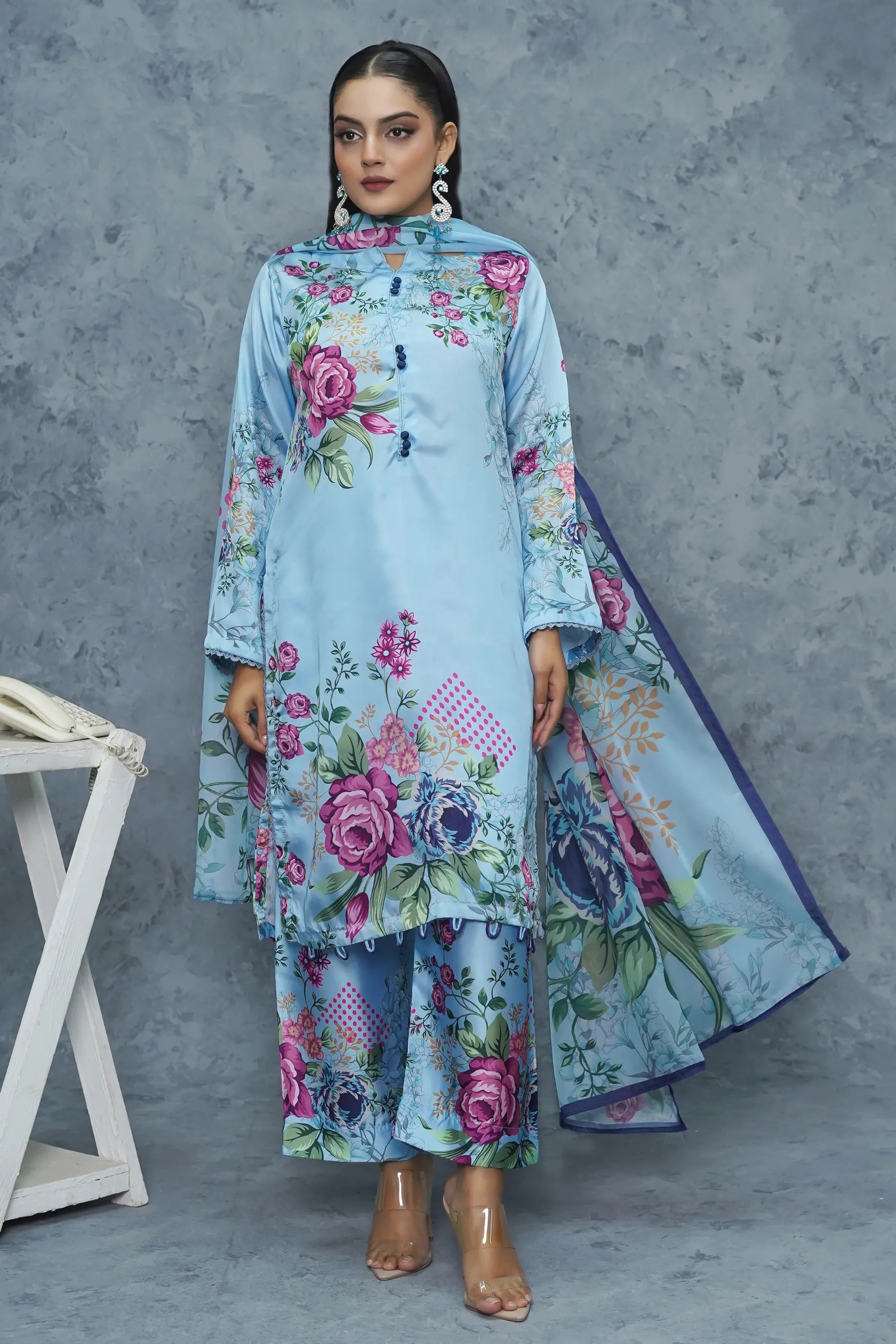 Ethnc 3Piece Stitched Suit