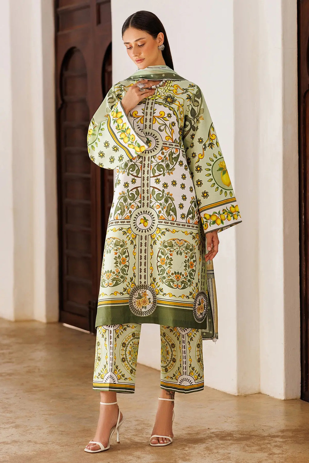 Lush Lime 3Piece Stitched