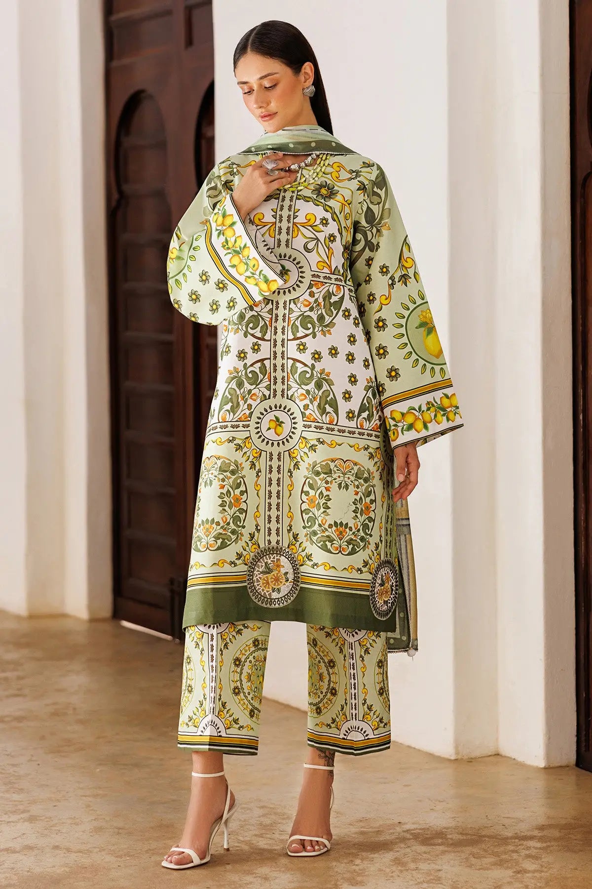 Lush Lime 3Piece Stitched
