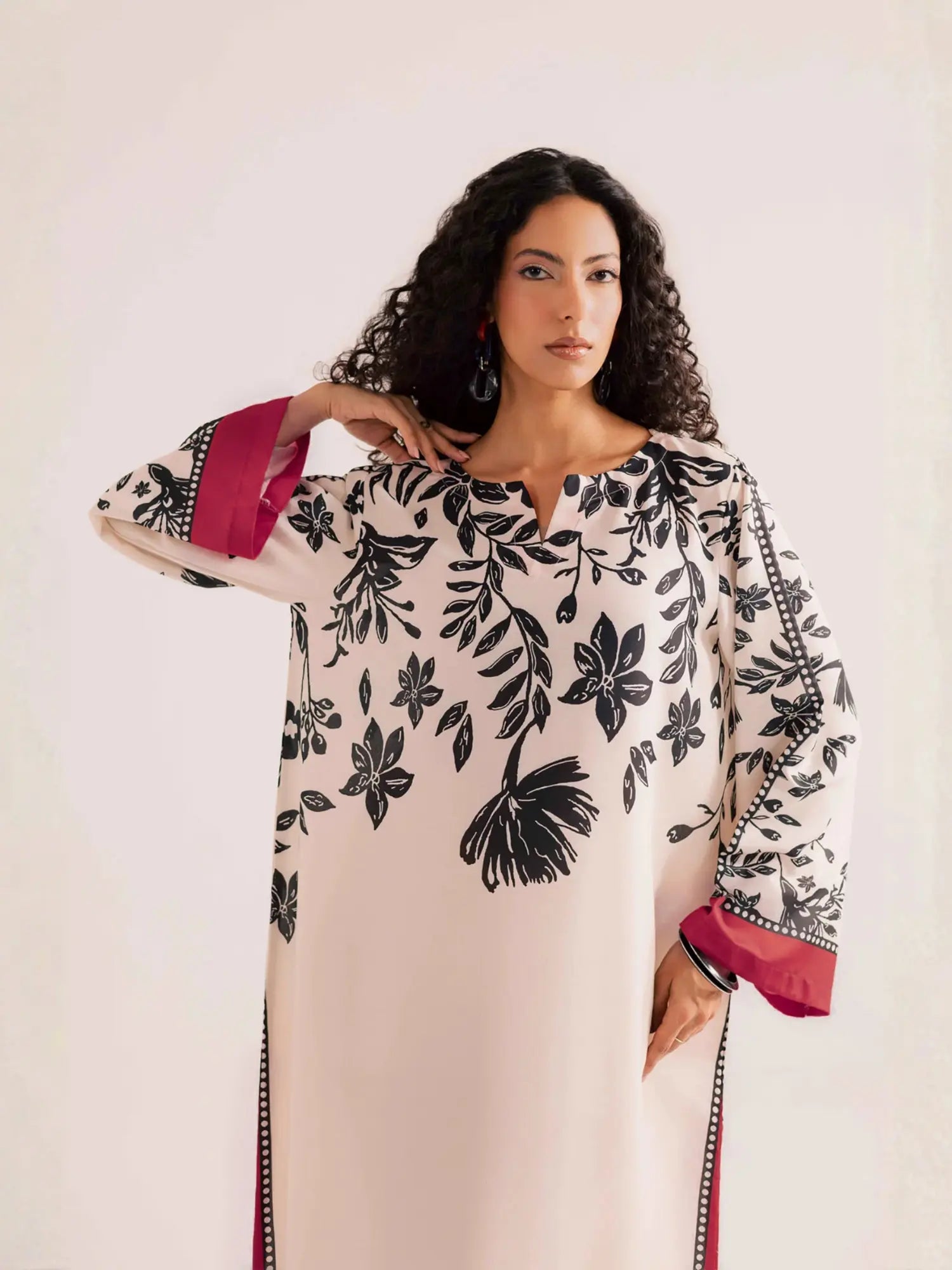Ebony Lawn Kaftan