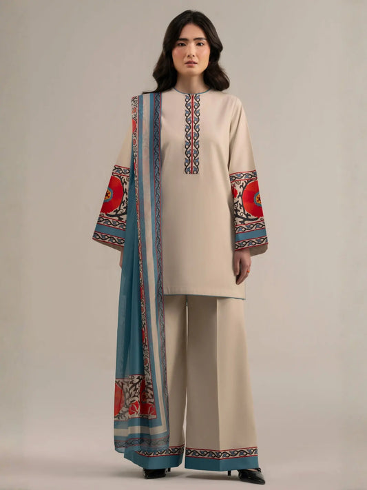 Medallion 3Pc Stitched Dress